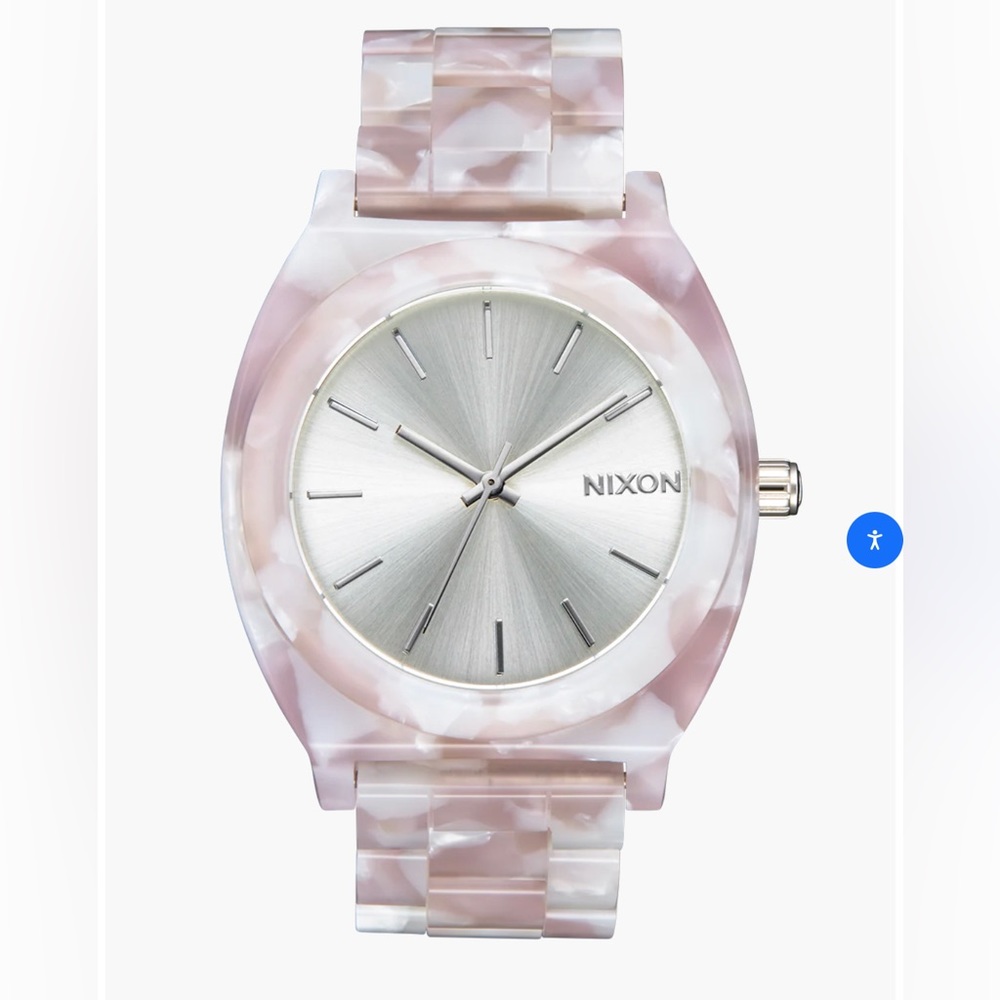 Nikon watch with Rose quarts band.